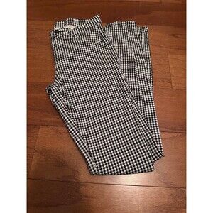 Uniqlo Women Houndstooth Pants Black White XS